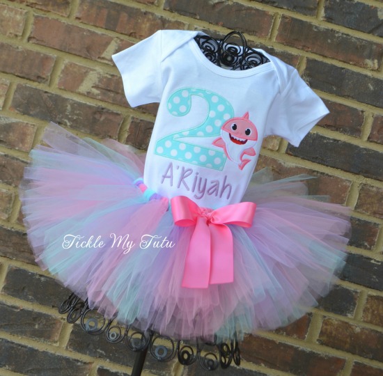 baby shark birthday outfit for girl